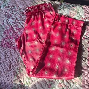 Y2K Old Navy Pink Floral Burst Pajama Bottoms